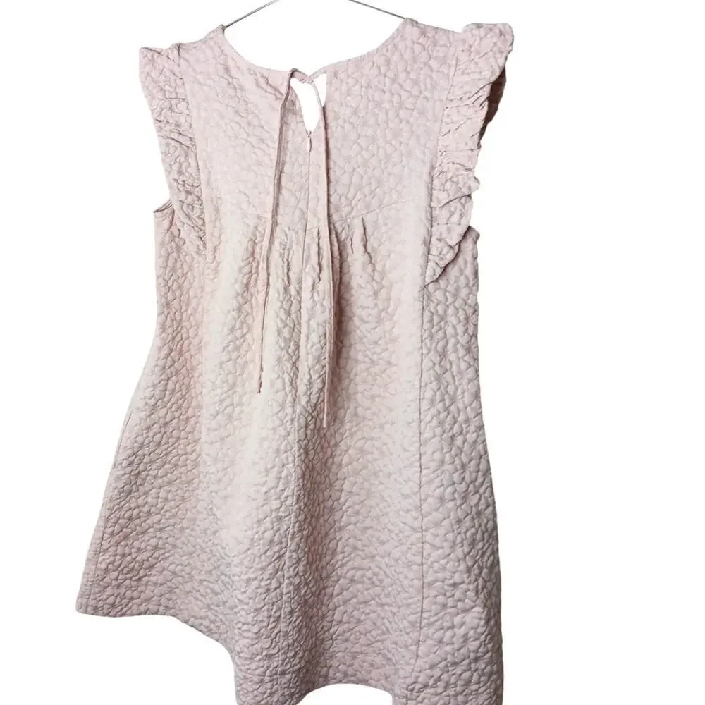 New with Tags Easel TEXTURED DRESS Pink Babydoll Dress SZ S - Picture 4 of 12